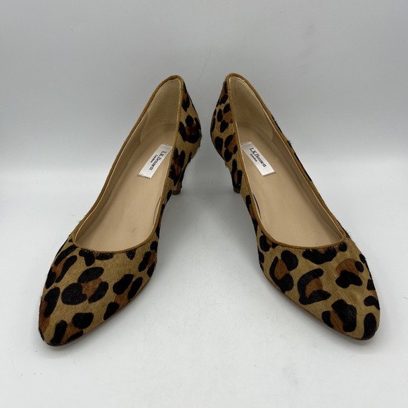 L K Bennett London Womens 6 Leopard Pumps Kitten Heel Animal Print Hair Helga 37 - Picture 5 of 16